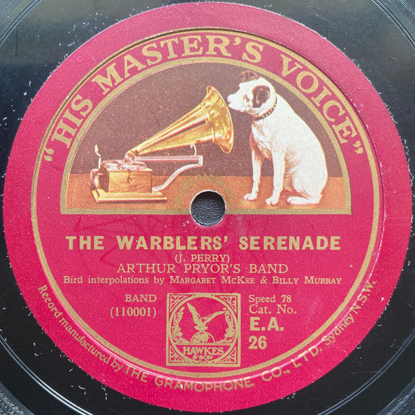 Arthur Pryor's Band : The Whistler And His Dog / The Warbler's Serenade (Shellac, 10")