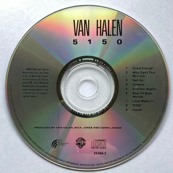 Van Halen : 5150 (CD, Album, RE)