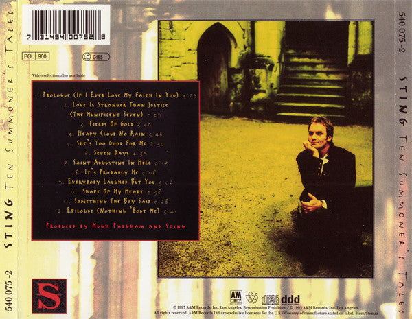 Sting : Ten Summoner's Tales (CD, Album, Yel)