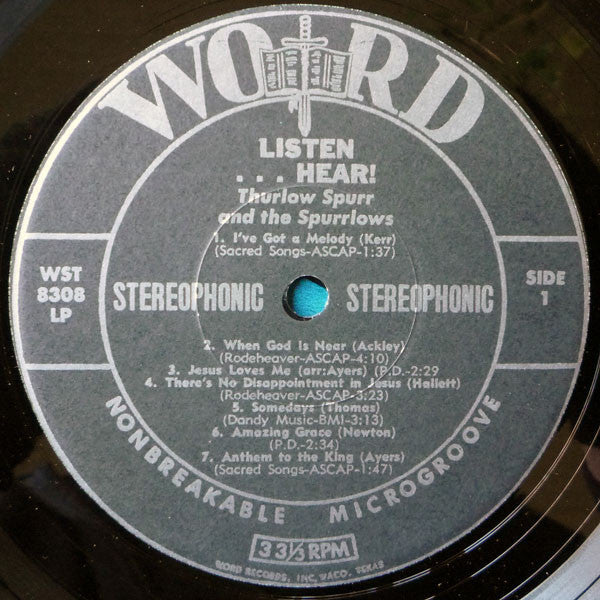 Thurlow Spurr And The Spurrlows : Listen ...Hear! (LP, Album)