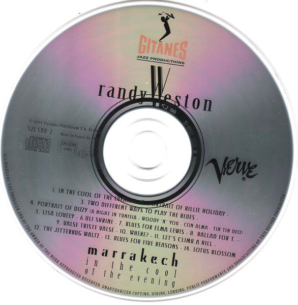 Randy Weston : Marrakech In The Cool Of The Evening (CD, Album)