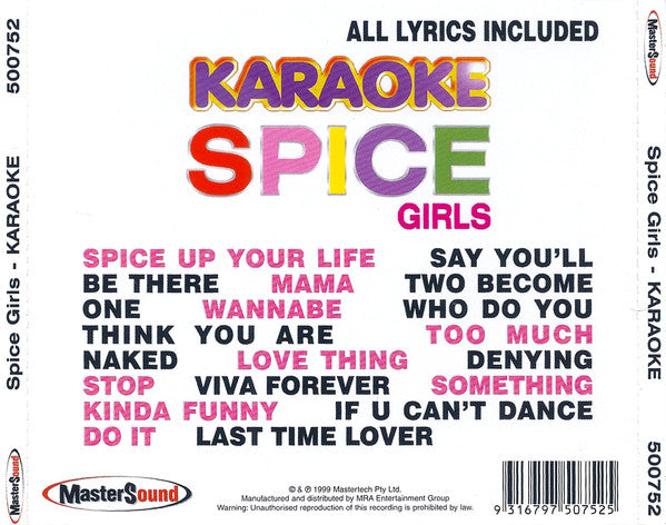Spice Girls : Karaoke - 16 Songs Of Girl Power (CD, Comp, Unofficial)