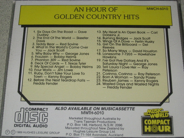Various : An Hour Of Golden Country Hits (CD, Comp)
