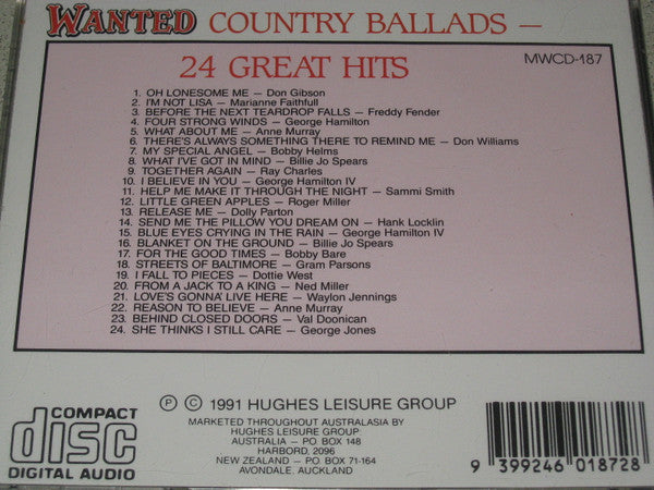 Various : Wanted Country Ballads  (CD, Comp)