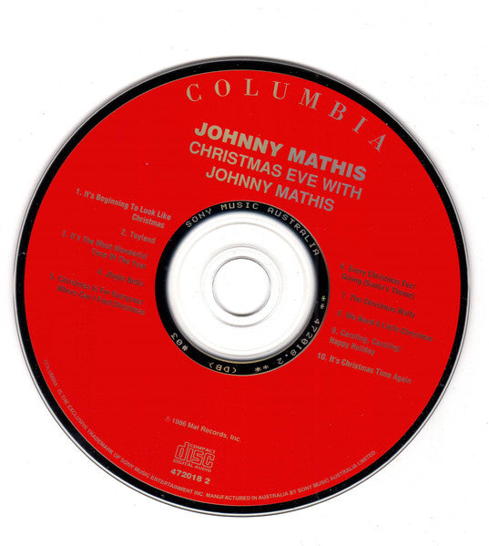 Johnny Mathis : Christmas Eve with Johnny Mathis (CD, Album, RE)