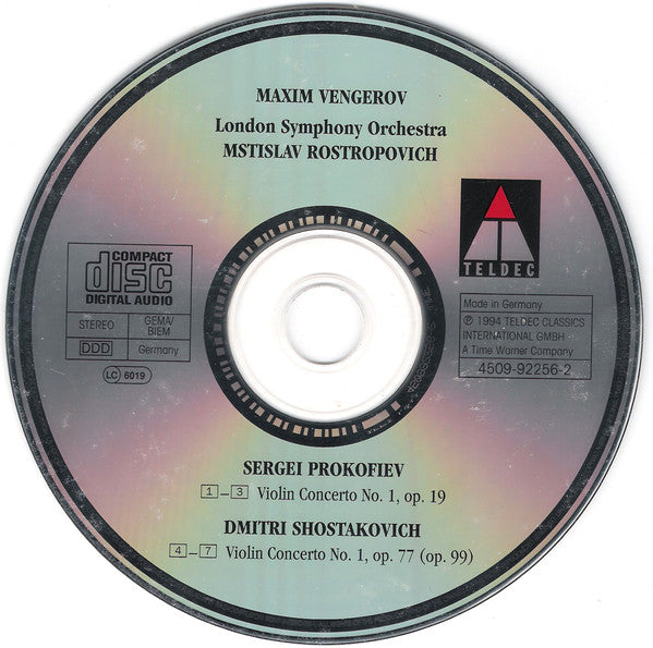 Prokofiev* & Shostakovich*, Vengerov*, London Symphony Orchestra, Rostropovich* : Violin Concertos No.1 (CD, Album)