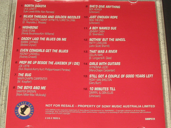 Various : Sony Music Country New Release Sampler Volume 1 (CD, Comp, Promo, Smplr)