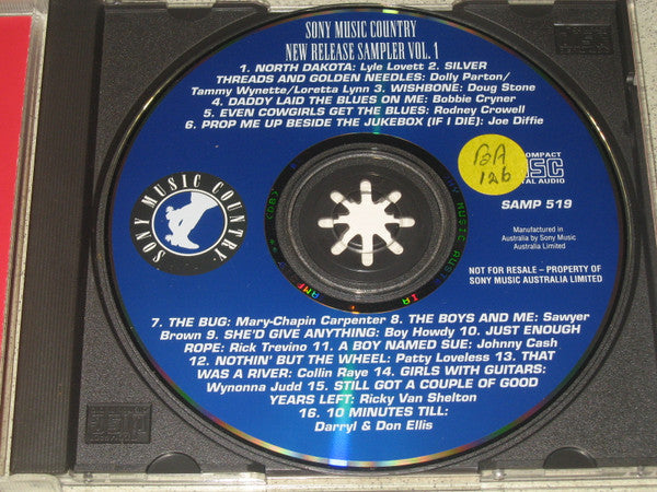 Various : Sony Music Country New Release Sampler Volume 1 (CD, Comp, Promo, Smplr)