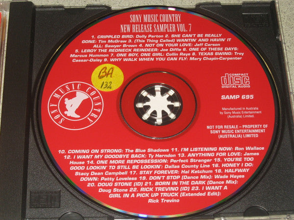 Various : Sony Music Country New Release Sampler Volume 7 (CD, Comp, Promo, Smplr)