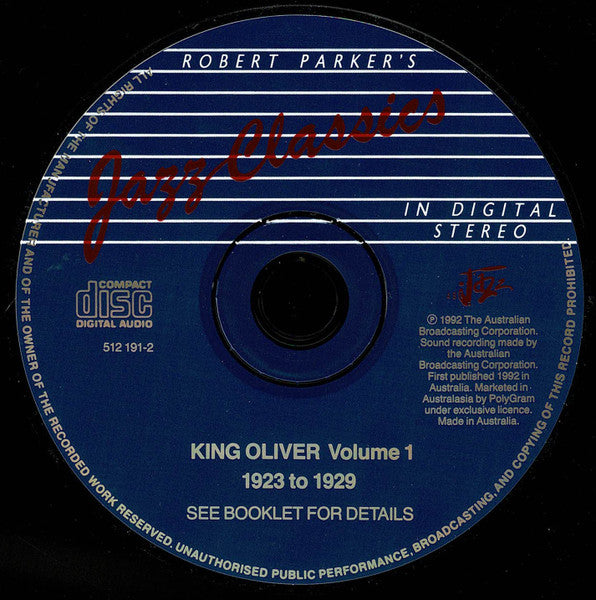 King Oliver : King Oliver Volume One 1923-1929 (CD, Comp, RM)