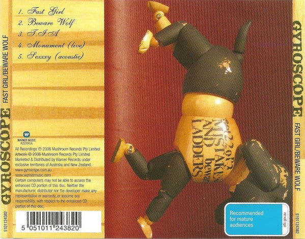 Gyroscope (2) : Fast Girl/Beware Wolf (CD, Maxi, Enh, Ltd)