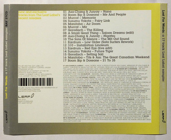 Various : Lost For Words: A 17 Track Leaf Label Sampler (CD, Comp, RP, Smplr)