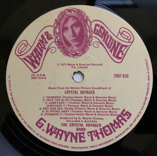 G. Wayne Thomas, The Crystal Voyager Band : Crystal Voyager (Original Motion Picture Soundtrack) (LP, Album)