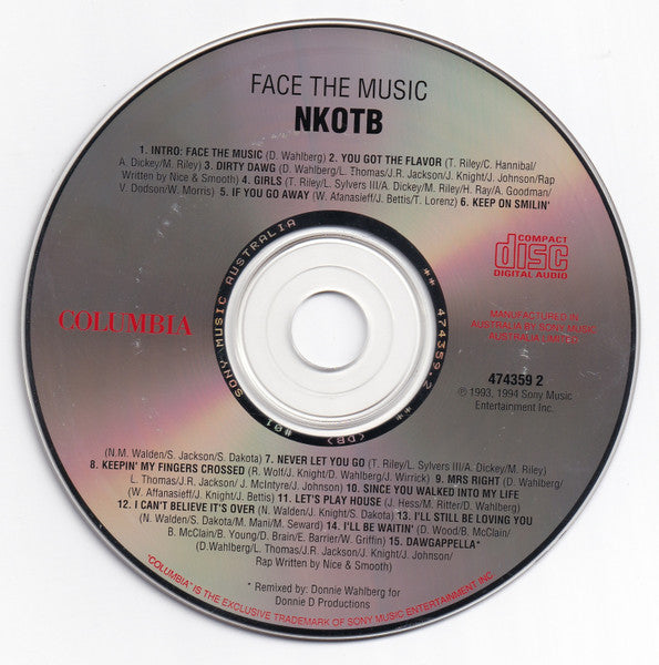 NKOTB* : Face The Music (CD, Album)