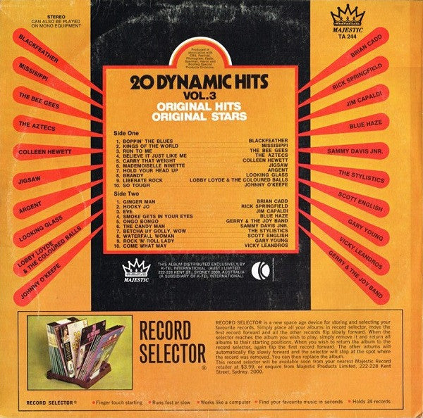 Various : 20 Dynamic Hits Vol.3 (LP, Album, Comp, Ltd)