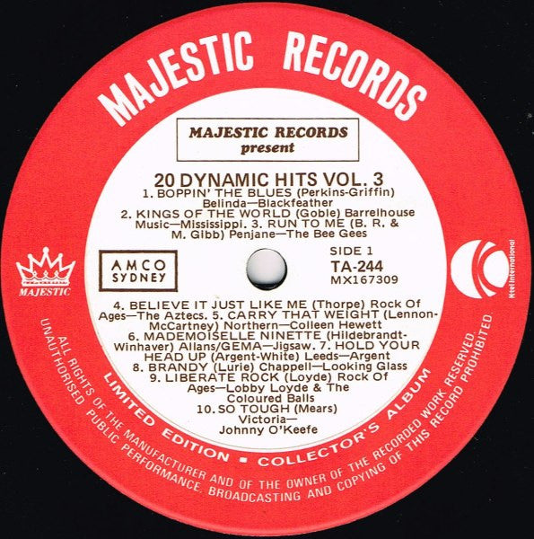 Various : 20 Dynamic Hits Vol.3 (LP, Album, Comp, Ltd)
