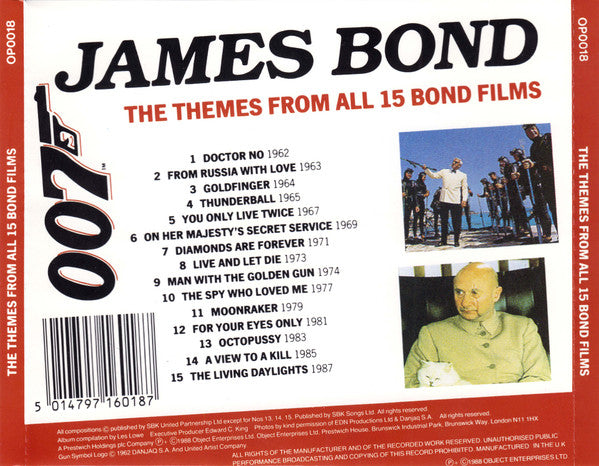 Unknown Artist : The Themes From All 15 Bond Films (CD, Album)