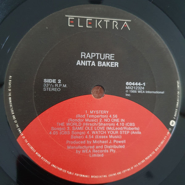 Anita Baker : Rapture (LP, Album)