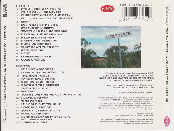 Little River Band : Reminiscing: The Twentieth Anniversary Collection (2xCD, Comp, RM)