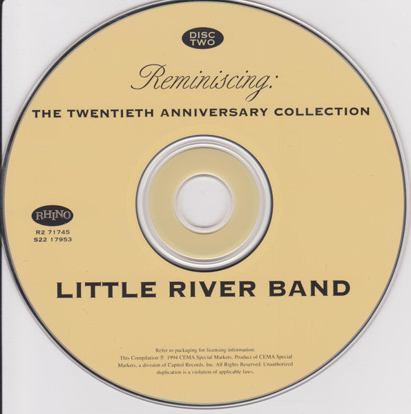 Little River Band : Reminiscing: The Twentieth Anniversary Collection (2xCD, Comp, RM)