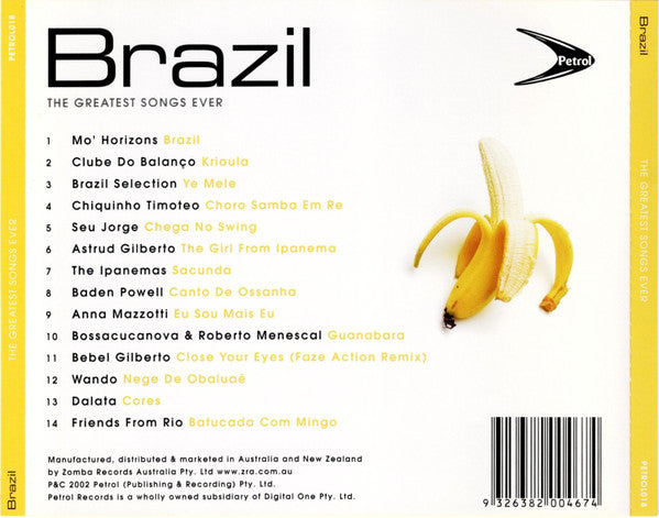 Various : Brazil - The Greatest Songs Ever (CD, Comp)