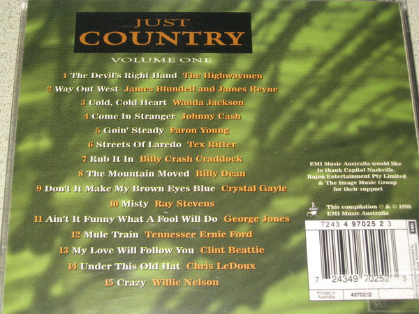 Various : Just Country Volume One (CD, Comp)