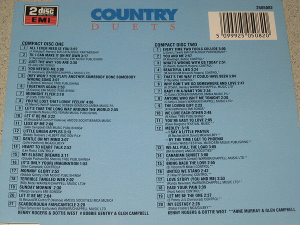 Various : Country Duets (2xCD, Comp)
