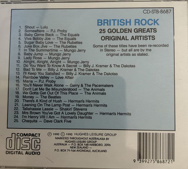 Various : British Rock (CD, Comp)