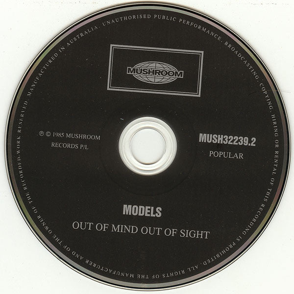 Models (2) : Out Of Mind Out Of Sight (CD, Album, RE)
