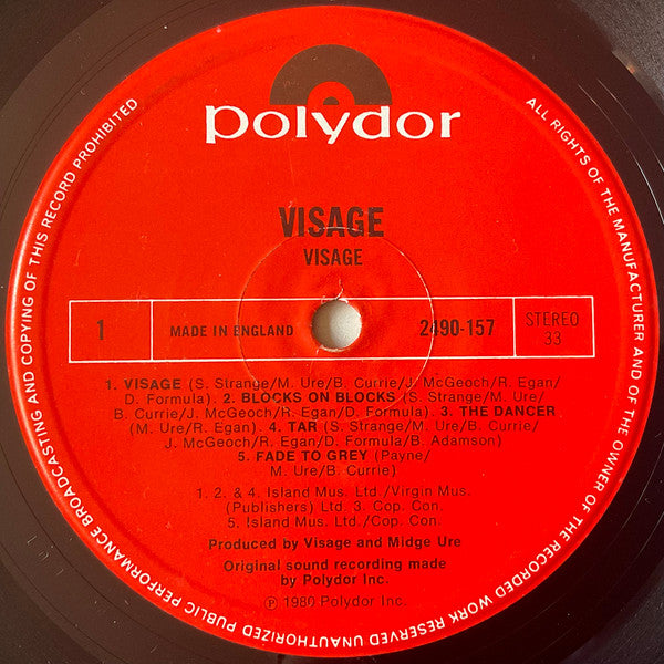 Visage : Visage (LP, Album)