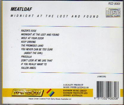 Meat Loaf : Midnight At The Lost And Found (CD, Album, RE)