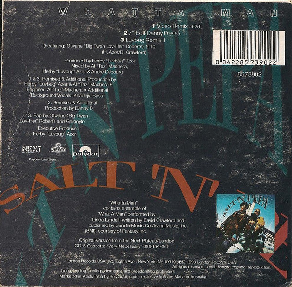 Salt 'N' Pepa With En Vogue : Whatta Man (CD, Single, Car)