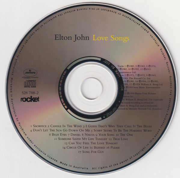 Elton John : Love Songs (CD, Comp, SSD)