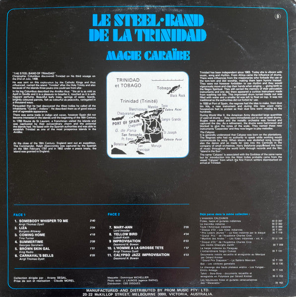Le Steel-Band De La Trinidad* : Magie Caraibe (LP)
