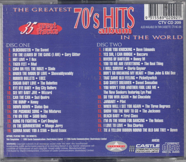 Various : The Greatest 70's Hits Album In The World (2xCD, Album, Comp)