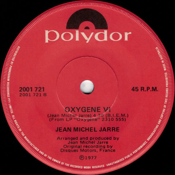 Jean-Michel Jarre : Oxygene IV (7", Single)