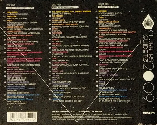 Stafford Brothers, The Aston Shuffle, Bass Kleph : Clubbers Guide To 2009 (3xCD, Comp, Mixed)