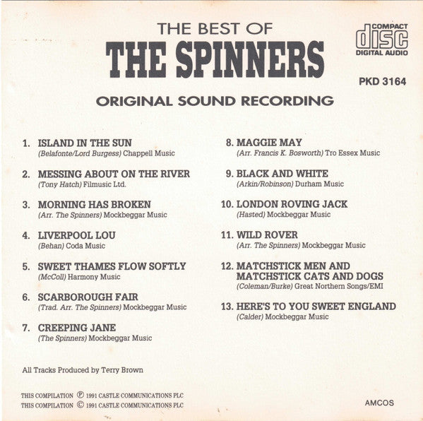 The Spinners : The Best Of The Spinners (CD, Album, Comp)