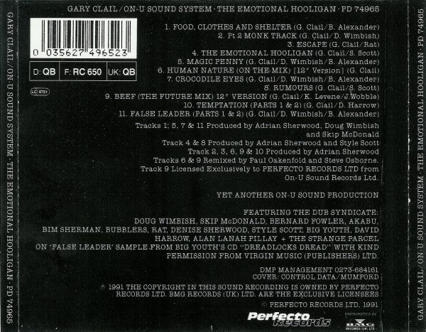 Gary Clail/On-U Sound System* : Emotional Hooligan (CD, Album)