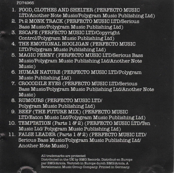Gary Clail/On-U Sound System* : Emotional Hooligan (CD, Album)