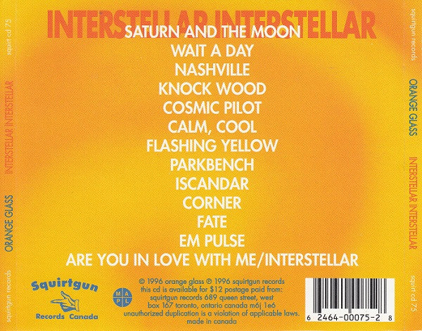 Orange Glass : Interstellar Interstellar (CD, Album)