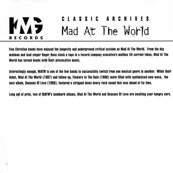 Mad At The World : Mad At The World / Seasons Of Love (CD, Album, RE + CD, Album, RE + Comp)