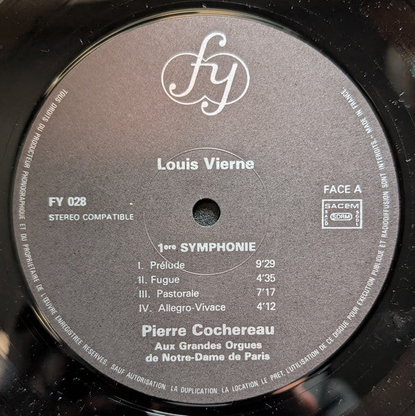 Louis Vierne, Pierre Cochereau : Les Six Symphonies Pour Orgue (5xLP + Box)