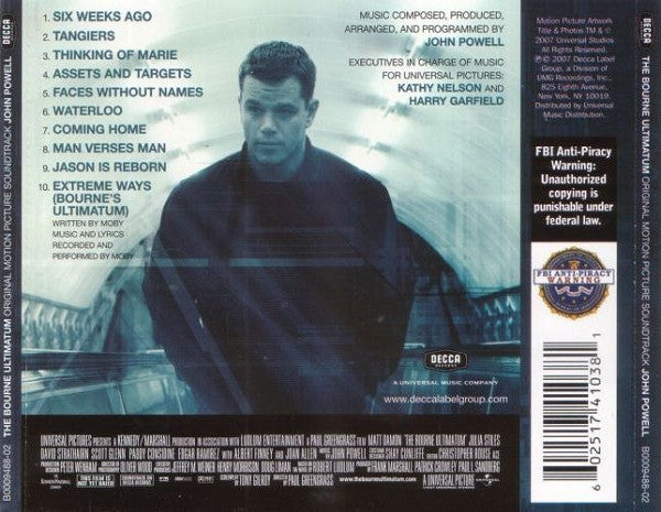 John Powell : The Bourne Ultimatum (Original Motion Picture Soundtrack) (CD, Album)