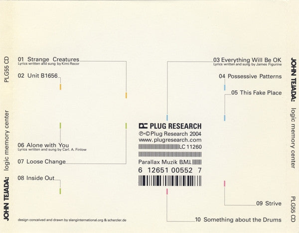 John Tejada : Logic Memory Center (CD, Album)