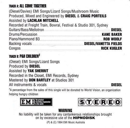 Diesel (3) : All Come Together (CD, Single)