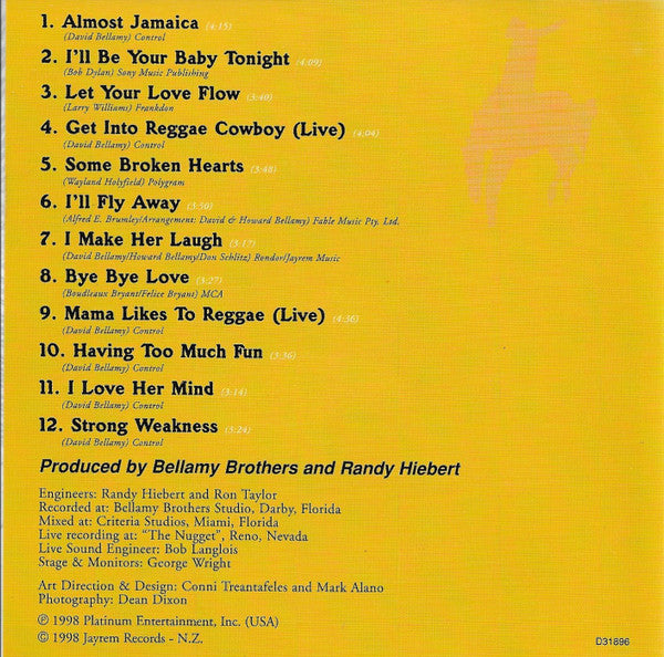 Bellamy Brothers : The Reggae Cowboys (CD, Album)