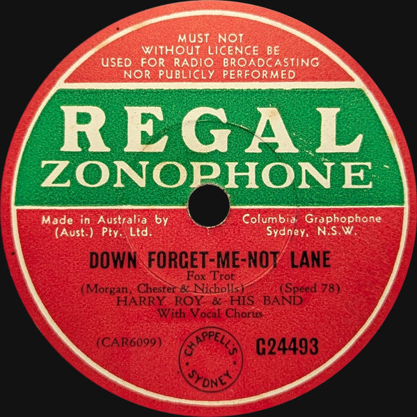 Harry Roy & His Band* : When They Sound The Last "All Clear" / Down Forget-Me-Not Lane (Shellac, 10")