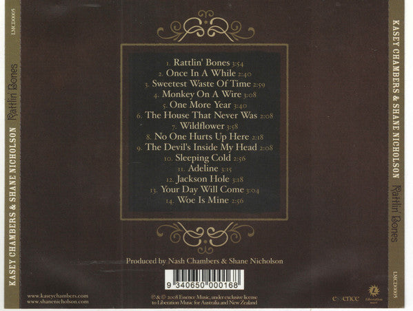 Kasey Chambers & Shane Nicholson : Rattlin' Bones (CD, Album)