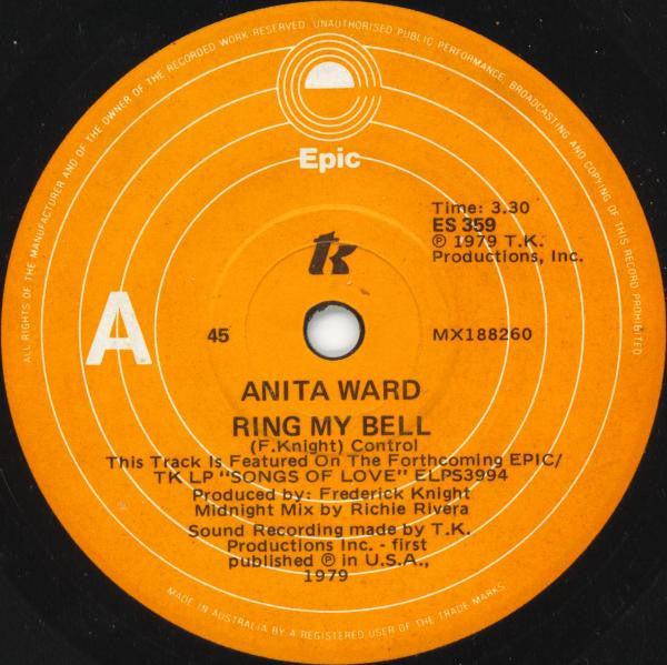 Anita Ward : Ring My Bell (7", Single)